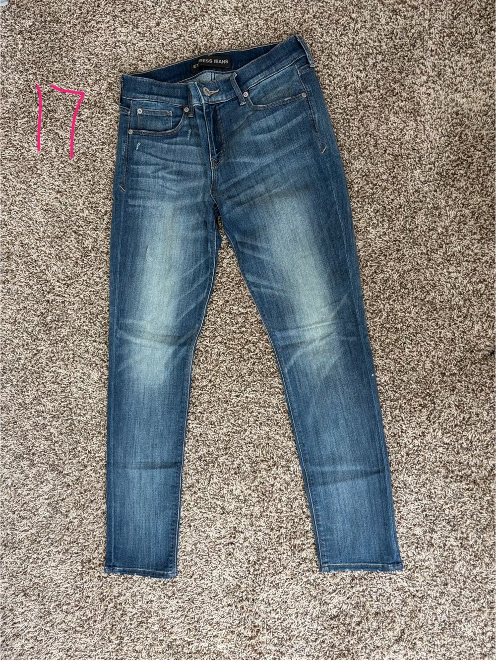 Express Women’s Skinny Jeans - Blue Fade